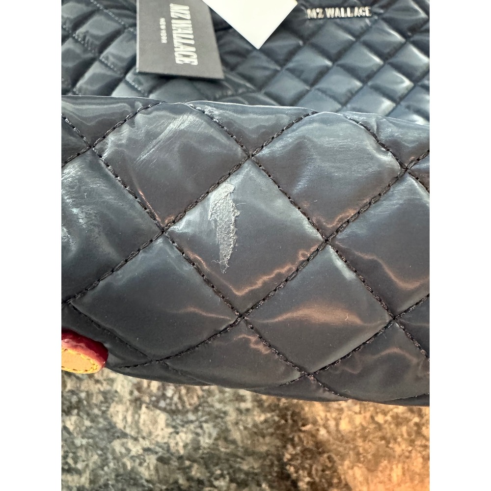 MZ Wallace Medium Metro Tote Deluxe Magnet Lacquer Quilted Nylon Bag NEW - Picture 11 of 14